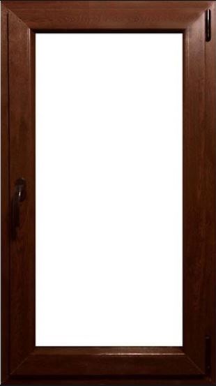 μονόφυλλο παράθυρο σε χρώμα  ξύλου σε προσφορά