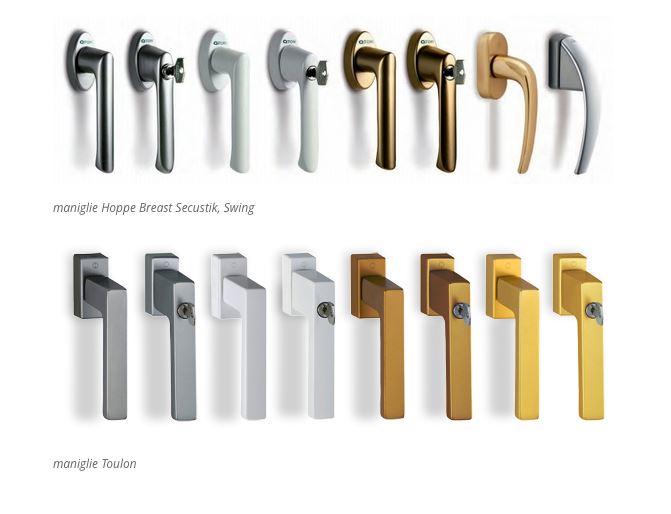 Κnobs for aluminum, pvc doors and windows